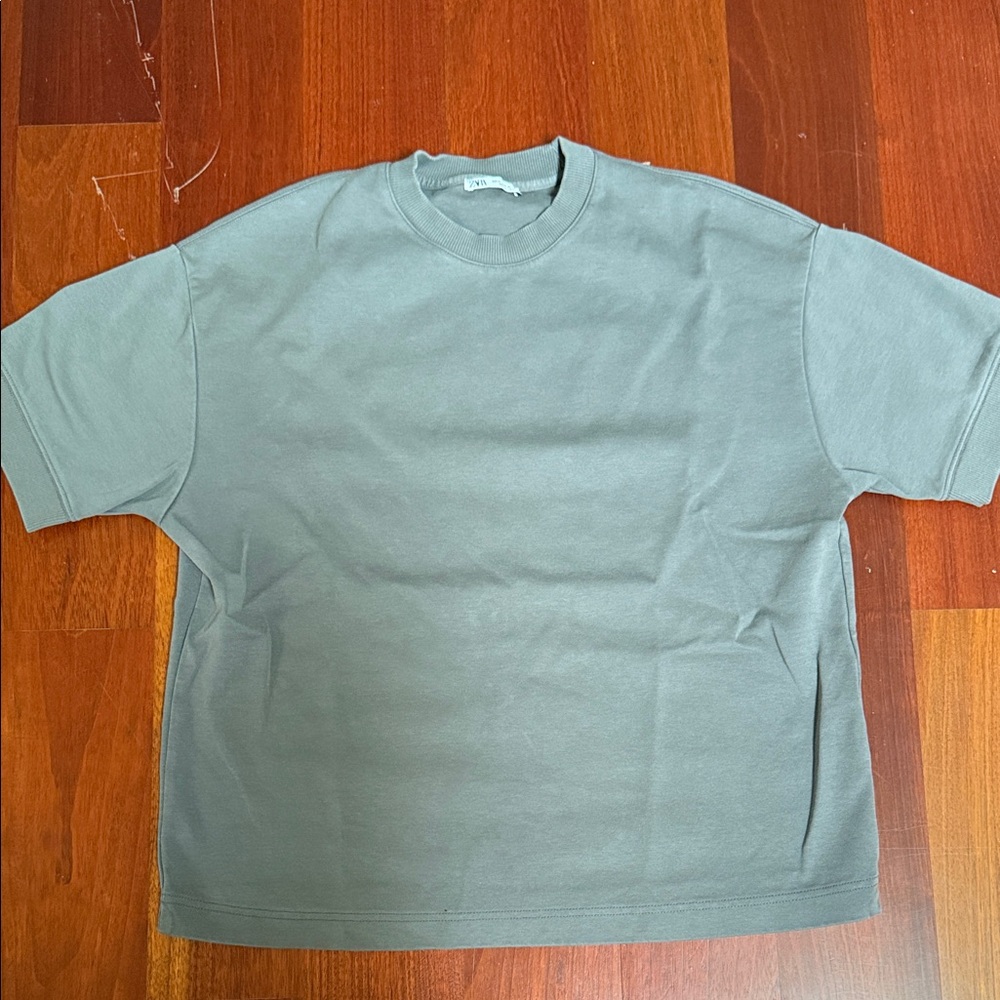 Zara Men's Slate Gray Short Sleeve Tee